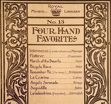 Four Hand Favorites 1908 Piano Duets Song Book 1st Edition PB Classical C3 - $12.39