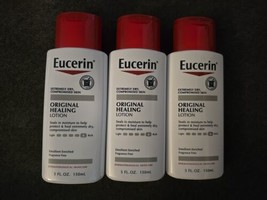 3 Eucerin Original Healing Soothing Repair Lotion, 5 Oz Each (Y27) - £14.79 GBP