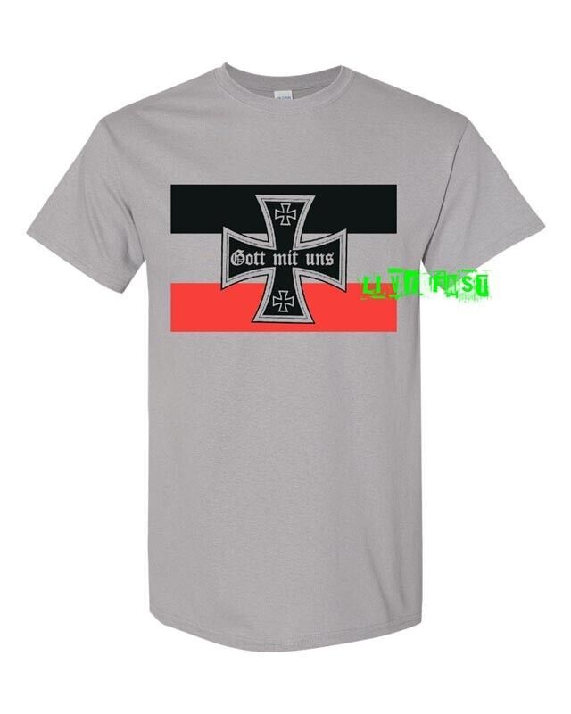 GOTT MIT UNS IRON CROSS T SHIRT imperial germany ww1 german eagle ww1 kaiser