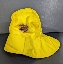 Grundens Yellow Foul Weather Gear Rain Hat Strap Mens Size Small Fishing - £47.84 GBP
