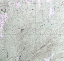 Map Bowers Mountain Maine USGS 1988 Topographic Geological 1:24000 27x22&quot; TOPO17 - £35.82 GBP