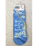 BlueQ Women&#39;s Ankle Socks Blue &quot;Whole Lotta Lovely&quot; Fits Shoe 5-10 - £8.35 GBP