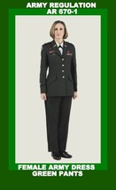 Womens Class A Enlisted Serge Green US Army Dress Pants All Sizes AR 670-1 - £24.62 GBP