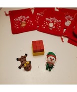 3D Printed Flexi Christmas Toys &amp; Puzzle cube In Stocking Stuffer Bag  New - $9.89