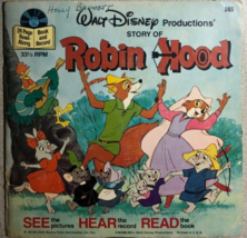 ROBIN HOOD (1977) softcover book with 33-1/3 RPM record - £10.90 GBP