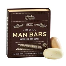 San Francisco Soap Company Men&#39;s Soap Gift Set | 6 Piece Man Bar Gift Se... - £15.80 GBP