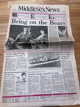 January 13 1986 Chicago Bears NE Patriots Superbowl Middlesex News Aquin... - £13.70 GBP