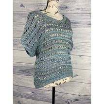 Take Out Open Knit Sweater Top Womens S Scoop Neck Short Sleeves Mermaid... - $18.00