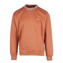 Obey Men&#39;s Dried Orange Floral Collar Crew Neck L/S Sweater (S02B) - £15.74 GBP