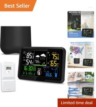 Modern Wireless Weather Station with Rain Gauge - Monitor Temperature &amp; ... - $113.80