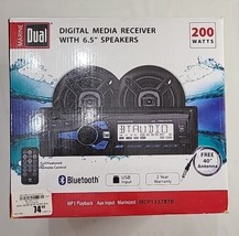 Dual 200 w Marine Speakers Only Two 6-1/2 in Speakers Black MCP1337BTB NIB - $49.38