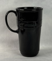 Longaberger Black Ceramic Travel Mug W/ Lid - $9.75