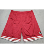 Champion Athletic Shorts Mens 2XL Red Athleticwear Pique Rib Trim Elasti... - $43.23 CAD