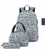 Teen Girls Backpack School Book Bag Set with Lunch Box and Pencil Case - £30.80 GBP