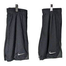 Kids Nike Athletic Shorts Boys Youth Medium (Lot of 2) Black Dark Gray (2 Pairs) - £22.90 GBP