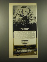 1969 Leupold Scopes Ad - You name the game.. We&#39;ll eliminate the gamble - £14.54 GBP