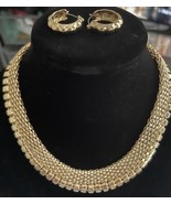 Thalia Sodi NWT Goldtone Panther Link Necklace &amp; Earrings Set - €21,41 EUR