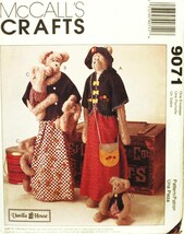 Mccalls Crafts Pattern 9071 26&quot; Tall Mother Bears &amp; Clothes &amp; 10&quot; Baby B... - $6.72