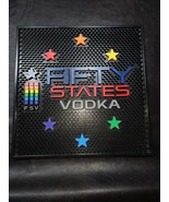 Fifty States Vodka Bar Mat 14&quot; Square RARE FIND Colorful - £29.52 GBP