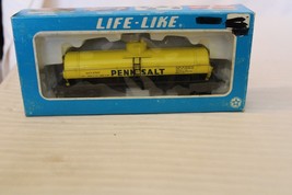 HO Scale Life-Like, Tank Car, Single Dome, Penn Salt, Yellow, #67927 - £19.81 GBP