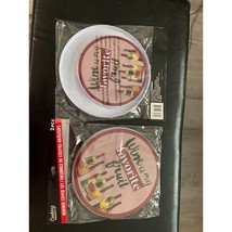 new Cooking Concepts Burner Cover Set of 4 2 8" 2 10" New WIne Is My Favorite Fr - $19.79