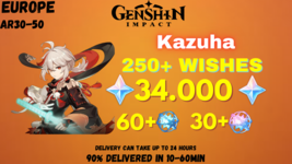 Genshin Impact | Kazuha, 34000 GEMS, 250+ WISHES | EUROPE-show original ... - £27.03 GBP