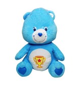 Care Bears 2004 Champ Bear Plush Stuffed Toy Blue Trophy Used 13&quot; EUC - £11.62 GBP