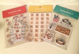 Junk Food Set 3 Scrabble Monopoly Operation Games Puffy Stickers Scrapbo... - £23.69 GBP