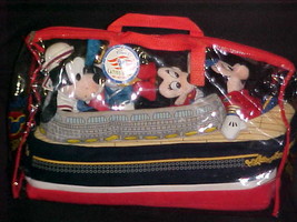 17" Disney Cruise Line Ship Bean Bag Set With Carring Bag & Tag  - $59.39
