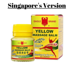 Yellow Massage Balm 40g giddiness headache ache itch muscle pain relief 鹰标活络黄金膏 - $13.00