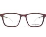 Jhane Barnes Eyeglasses Frames Adjugate BC Dark Red Wood Gunmetal Gray 5... - $74.58