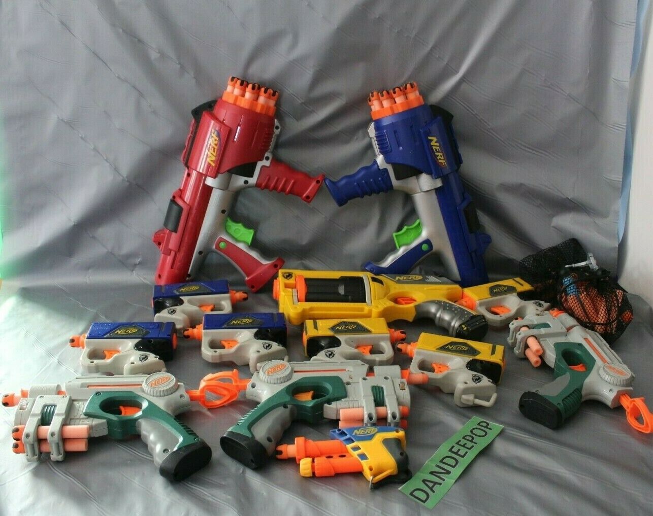 13 Assorted Hasbro Nerf N Strike Tag Dart Gun Toys Plus Darts C307A C044A 04-07 - £58.66 GBP