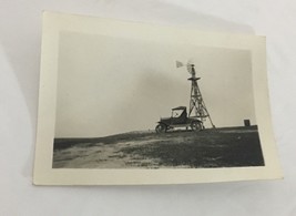 Pollyshine Print 1930 Real Picture Olson Photo Auto Windmill Art (2.5&quot; x 3.5&quot;) - £35.28 GBP