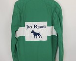Jack Russell Polo Rugby Long Sleeve Embroidered MEDIUM Shirt Green Dog E... - $24.72