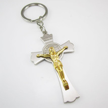 6pcs of Religious Saint Benedict Crucifix Cross Key Chain - £20.16 GBP