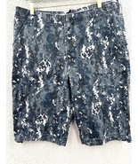 Rocawear Shorts Medium Blue Camo Cargo Drawstring Casual Mens Size 36 Y2K - $18.00