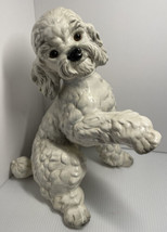 Large vintage white poodle puppy Goebel 12 inches tall over 3 lbs Dog Figure - $112.19