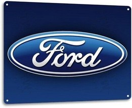 Ford Car Dealer Oval Logo Service Parts Garage Shop Wall Decor Metal Tin Sign Ne - £14.42 GBP