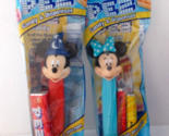 Lot 2 PEZ 2024 Candy Dispenser Mickey &amp; Minnie Mouse Disney  4.5&quot; - £11.66 GBP