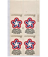U S Stamp, American Revolution Bicentennial 1776-1976, Plate Block - $2.25