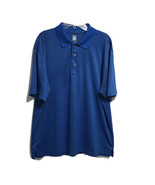 PGA Tour Golf Polo Collared Shirt ~ Sz L ~ Blue w/ Black &amp; White Stripes  - £17.64 GBP