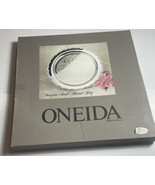 Oneida Vintage Silver Plate 15&quot; Georgian Scroll Round Tray Personalized ... - £16.53 GBP