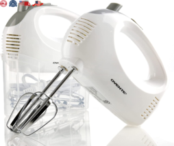 5-Speed Electric Hand Mixer with Stainless Steel Attachments &amp; Storage Case New - £19.19 GBP+
