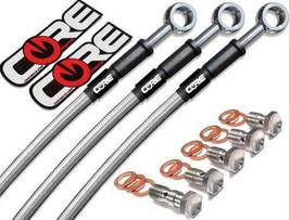 Kawasaki ZX6R Brake Lines 1995 1996 1997 Front Rear Stainless Steel Braided Kit - £130.92 GBP