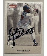 Kirby Puckett (d. 2006) Autographed 2001 Fleer Greats Baseball Card - Mi... - $70.00
