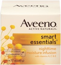 Aveeno Smart Essentials Nighttime Moisture Infusion Facial Moisturizer, ... - £54.82 GBP