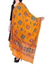 dupatta embroidered for women Cotton Rajasthani design scarf chunri pulkari - $28.26