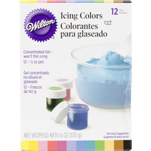 Wilton Edible Gel Food Coloring Set for Baking and Decorating, 6 oz. (12-Piece S - £33.44 GBP