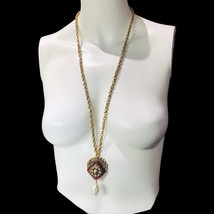 Chico’s Double Side  art deco style Statement long necklace - $64.99