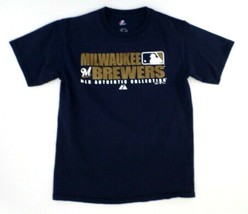 Majestic Men&#39;s T-Shirt M Medium Milwaukee Brewers MLB Authentic Collection 2008 - £14.47 GBP